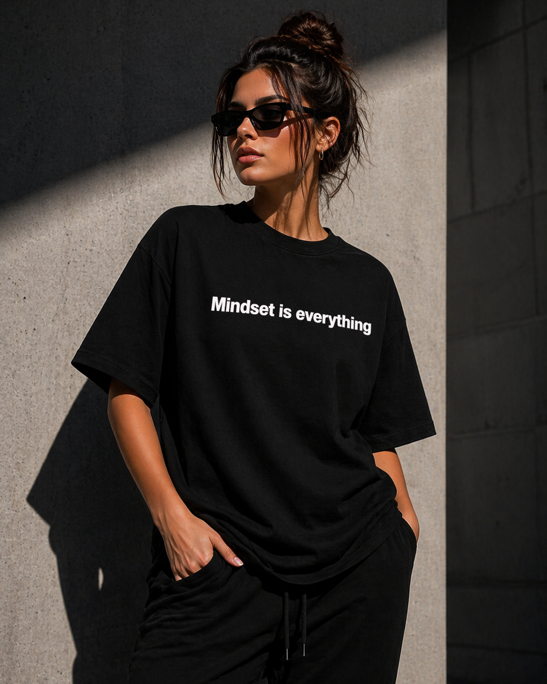 KIKI “Mindset Is Everything” T-Shirt – Maglietta Oversize Unisex Streetwear Motivazionale