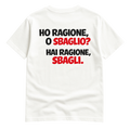 KIKI “Ho Ragione, O Sbaglio?” T-Shirt Oversize Unisex – Maglietta Minimal Virale con Stampa Fronte/Retro