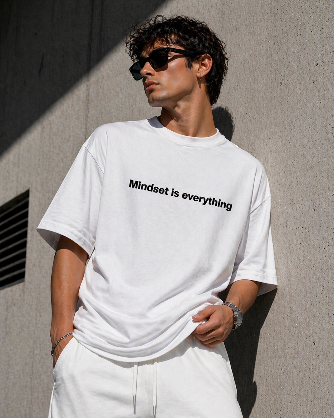 KIKI “Mindset Is Everything” T-Shirt – Maglietta Oversize Unisex Streetwear Motivazionale